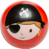 Anti-stressbal piraten 5,5 cm rood