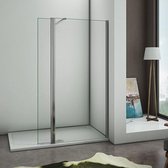 Inloopdouche 40cm met 30cm Flipper Panel,8mm NANO veiligheidsglas,200cm hoog