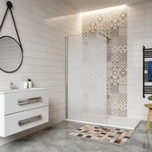 100x200cm Inloopdouche met Muurprofiel 8mm NANO Coating,70-120cm stabilisator