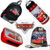 CARS Disney lunchset 4-Delig | Pixar Lightning Strikes/Drag strip Masters | peuter/kleuter - Rugtas + Gymtas + Lunchbox + Drinkfles