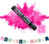 Gender Reveal pakket - 2x Rookkanon en confettikanon roze + Boy or Girl slinger