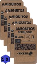 Amigüitos - Dogsnack - Chicken - VOORDEELPAKKET- 5 x 100 gram-  gezonde beloning- training voertje