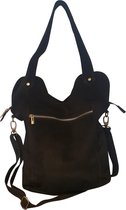 De enige echte JOOF suede shopper SMALL zwart