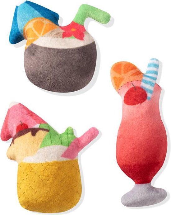 Fringe Set Tropical Drinks 289413 Speelgoed voor dieren - honden speelgoed – honden knuffel – honden speeltje – honden speelgoed knuffel - hondenspeelgoed piep - hondenspeelgoed bijten