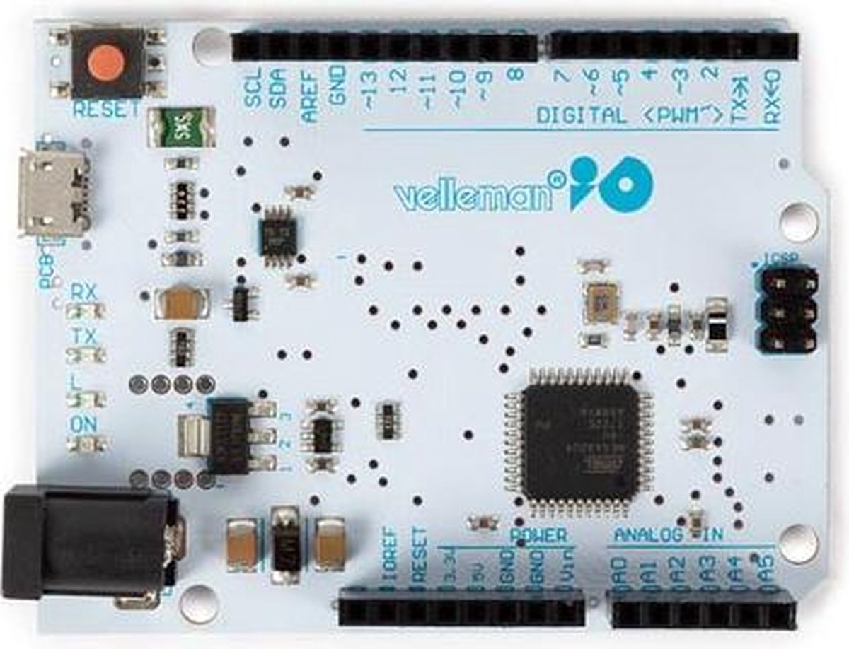 Whadda Ontwikkelbord Atmega32u4 Leonardo 69 X 53 Mm Wit