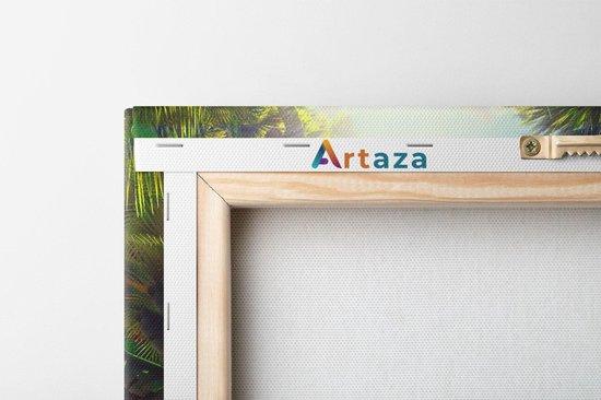 Artaza - Peinture sur toile - Pont en bois dans la jungle tropicale - 80 x 100 - Groot - Photo sur toile - Impression sur toile