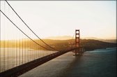 Walljar - Golden Gate Sunset - Muurdecoratie - Poster