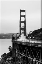 Walljar - Golden Gate Bridge IIII - Zwart wit poster.