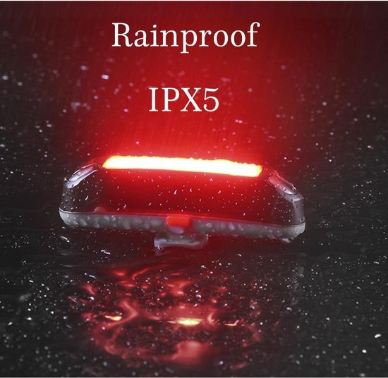 Lipa A54 achterlicht fiets usb - Achterlicht fiets oplaadbaar - Waterdicht - Fietslicht oplaadbaar - Fietslamp usb - Geen batterijen nodig- Fast Charge - USB - 700 Lumen - Waterproof - Meerdere Modes - Reflectielicht - Met usb kabel - Fietslicht — afbeelding 5