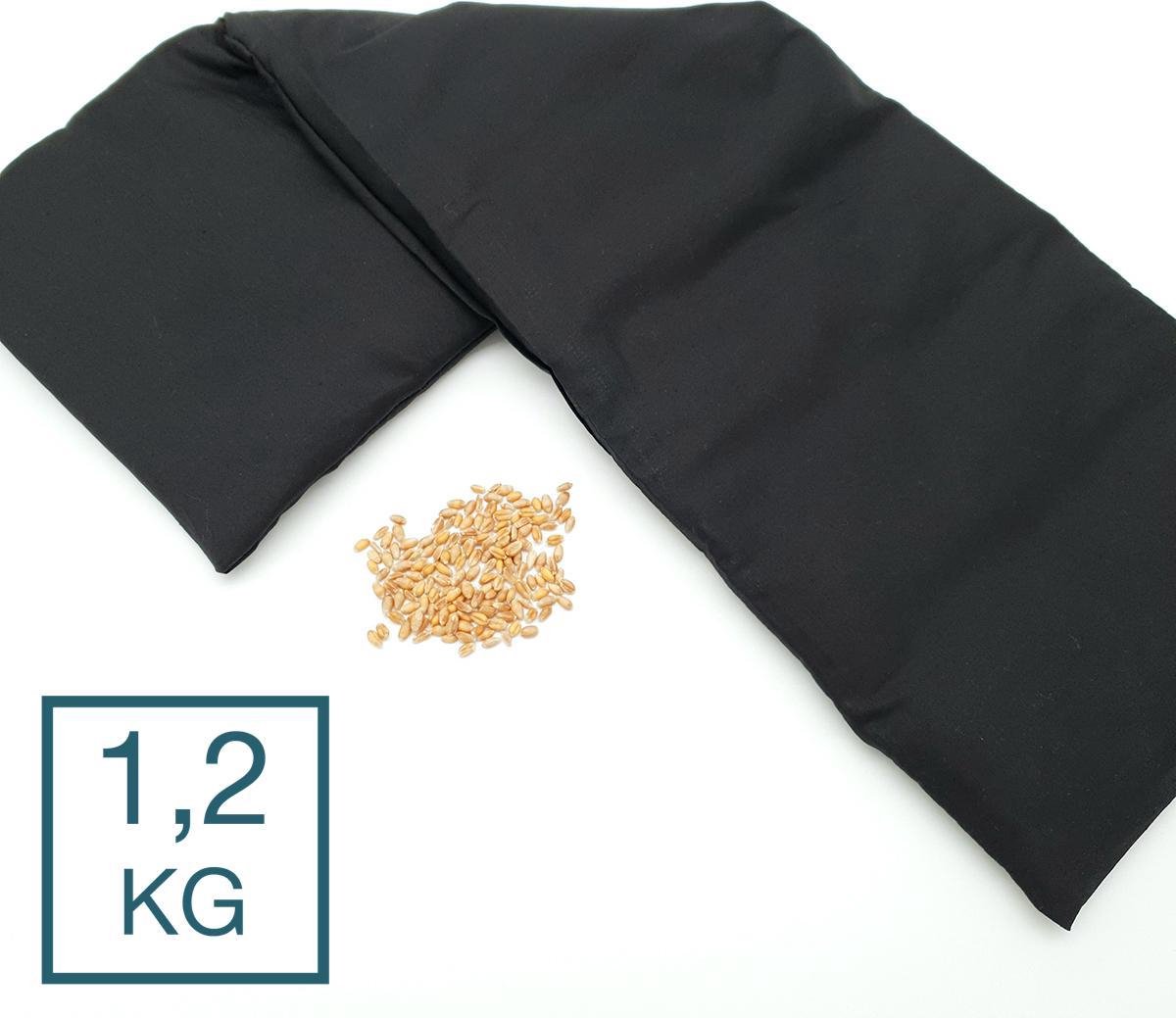 Goedkoopste Verzwaringskussen Met Pit! - Wasbare hoes - 8 Compartimenten - 1.2 kg - Tevens warmtekussen en coldpack - Fijne diepe druk - Zwart