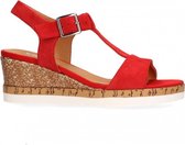 Regarde le Ciel  - Rosy 11 Sandaal Met Sleehak - Red - 37