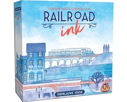 White Goblin Games - Railroad Ink (Diepblauwe versie) - Dobbelspel - 1 tot 6 spelers - Roll & Write 