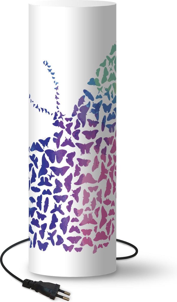 Lamp - Nachtlampje - Tafellamp slaapkamer - een vlinder - 70 cm hoog - Ø22.3 cm - Inclusief LED lamp