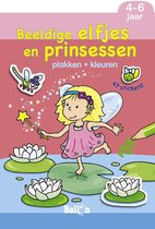 Plakken en kleuren 1 - Beeldige elfjes en prinsessen 4-6 jaar