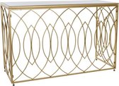 Eettafel - console table metal glass 120x40x78 golden - metaal