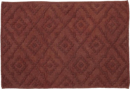 Sealskin Aztec - Tapis de bain 60x90 cm - Coton - Rose foncé