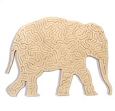 Olifant - Houten Kinderpuzzel - 35 stukjes - Legpuzzel - Jigsaw - Geproduceerd in Nederland - Kaboomlaser