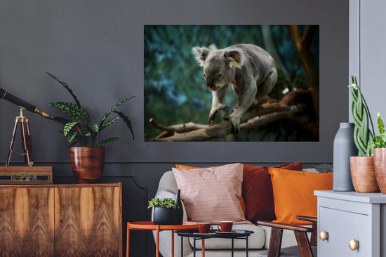 Muurstickers - Sticker Folie - Koala - Boom - Australië - 120x80 cm - Plakfolie - Muurstickers Kinderkamer - Zelfklevend Behang - Zelfklevend behangpapier - Stickerfolie