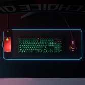 Gaming Muismat XXL met verlichting en draadloos opladen - Anti slip - Waterproof -