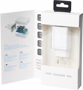 PurePower Snellader USB Stekker 3A/18W Thuislader Oplader Adapter Oplaadstekker Blokje -Geschikt voor Samsung Galaxy A10/A11/A12/A21s/A51/A52/A52s/Note20/Note20Ultra/Watch/S21/S21FE/S21 Ultra
