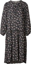 Dames jurk grijs/roze bloemenprint | Maat X/XL