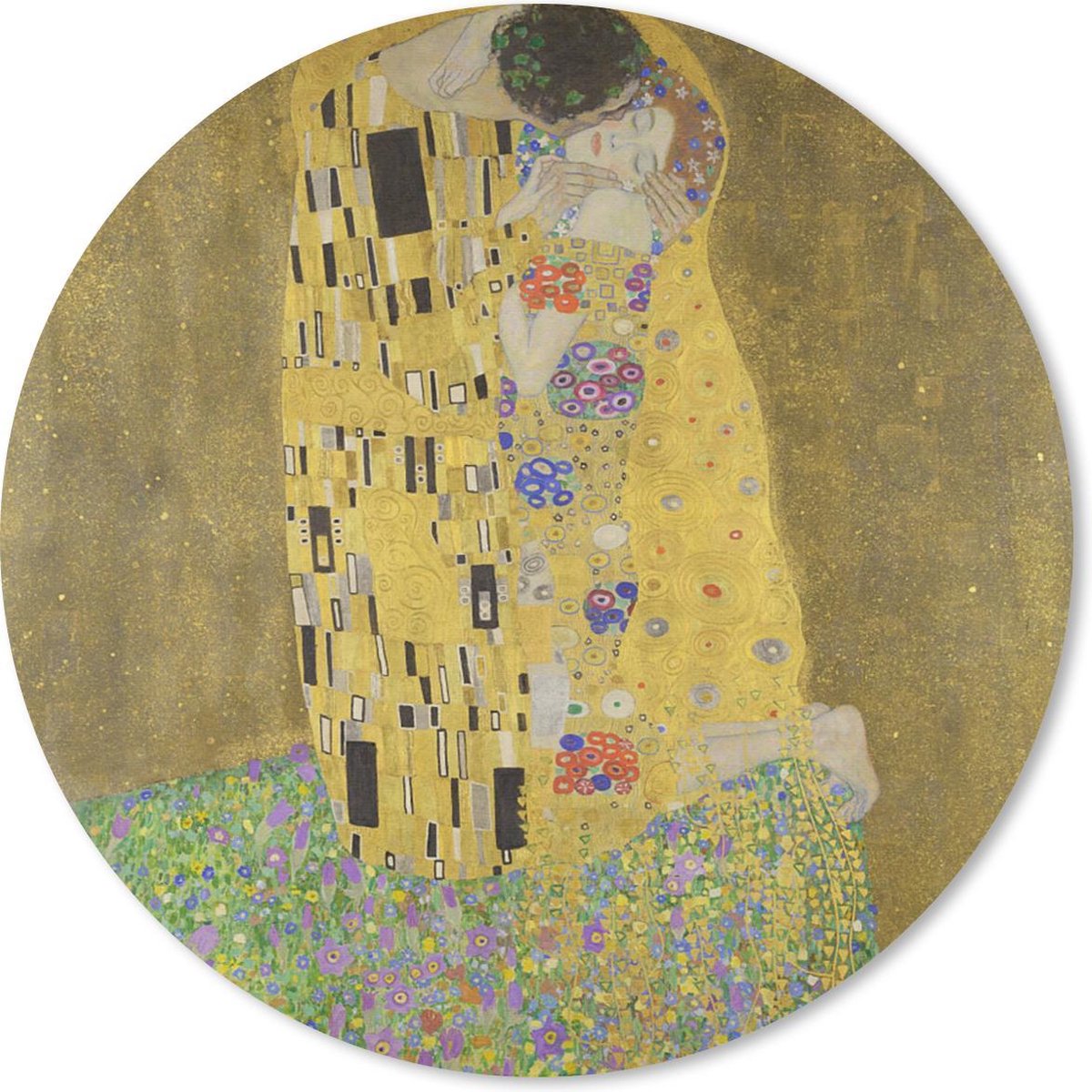 Muismat rond 40x40 cm - Mousepad De kus - Gustav Klimt - Ronde muismatten