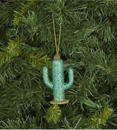 Vondels - Kerstboomhanger - Catctus - 9 cm hoog - groen - kerstbal