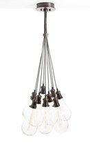 GRUPPO cluster hanglampen glas/metaal helder/donker brons  9xE27