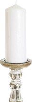 Kroonkandelaar DKD Home Decor Wit Ijzer Mangohout (15 x 15 x 38 cm)