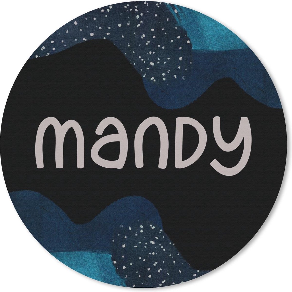 Muismat rond 40x40 cm - Mousepad Mandy - Pastel - Meisje - Ronde muismatten