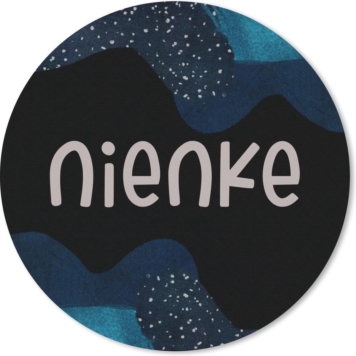 Muismat rond 40x40 cm - Mousepad Nienke - Pastel - Meisje - Ronde muismatten