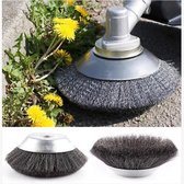Onkruidborstel voor grasmaaier - onkruidverwijderaar - stalen onkruidborstel - grastrimmer staal - diameter 20cm -  onkruidverwijderaar - onkruidbestrijder