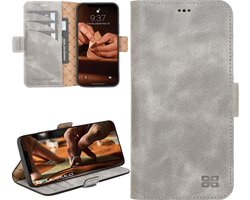 Bouletta geschikt voor Samsung Galaxy S21 lederen BookCase hoesje - Antic Grey