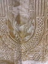 pray mat size 80x120 cm tapie de priere assalam in bag donkergrijs tapijt voor gebed polyester wassen  handwas 30o  met kant Arabische motief