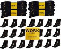 Work Werksokken - 20 paar - Zwart - Maat 47/50