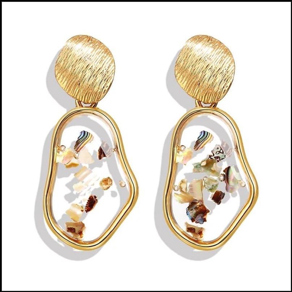Fler Hippe musthave oorbellen | Dames | Waterdruppel oorbellen | Valentijnsdag kado | Kerstcadeau | Goudkleurig en met ontwerp