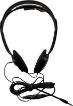 Koptelefoon Kind-Volwassen Bedraad en  Opklapbaar-Inklapbare-Zwarte Opvouwbaar Hoofdtelefoon- Fold able Headset-Earphone- Zwart voor pc's Audio Apparaten en Telephones-On Ear Telefonie Koptel