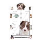 Hobbit omslagkalender luxe honden op schild 2022 - ringband - ongeveer een A4 formaat - 2-weeks omslagkalender met spiraal - 1 week per pagina - met pen - honden