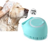 Repus Schoonmaakborstel met zeepdispender Blauw | Huisdier borstel | hondenborstel | Kattenborstel | Borstel met zeep | Verzorgingsborstel | Wasborstel | Badborstel | Huisdieren |