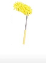 ProClean - Plumeau- Geel - Ragebol met Telescoop Steel - Uitschuifbaar - Afneembaar om Makkelijk Schoon te Maken - Microvezel Doek - Stof Doek - Huishouden.
