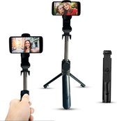Selfie Stick Tripod voor Smartphone Telefoon Statief - Incl Bluetooth Afstandsbediening - Universeel Telefoon Houder - 360° Rotatie - Alian®
