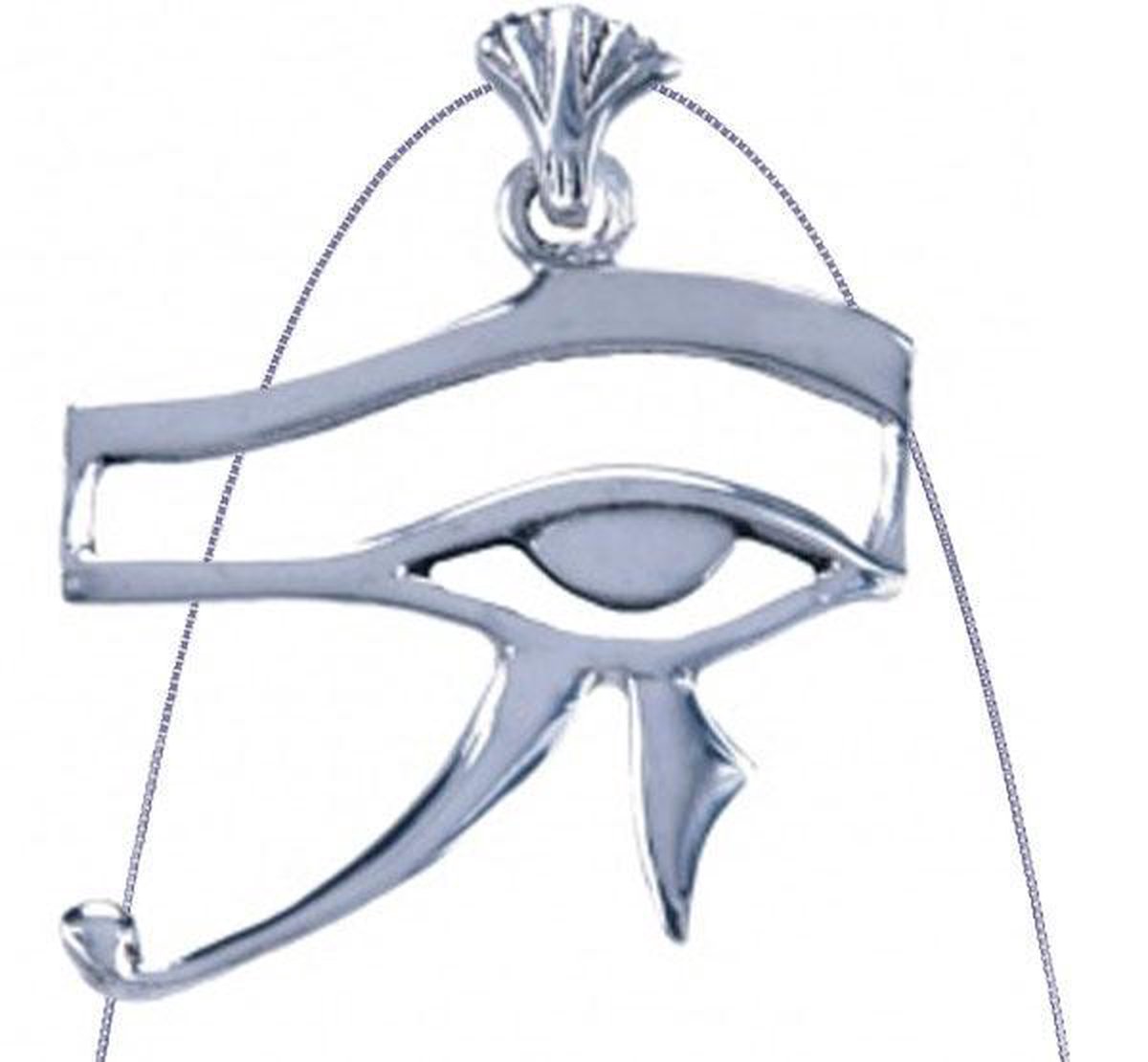 Natuursieraad - 925 sterling zilver oog van horus ketting - Oude Egypte - 45 cm