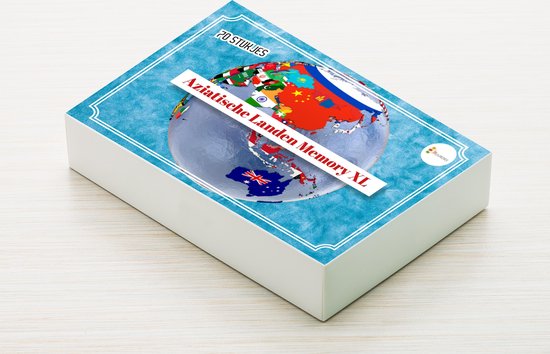 Educatief Memory spel Azië - Aziatische Landen Memory spel met bijhorende benamingen - 70 kaarten 55cm X 55cm