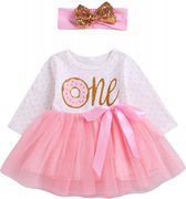 Eerste verjaardag cakesmash setje Donut One - eerste verjaardag - cakesmash - donut - tutu - babykleding - kinderkleding