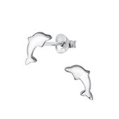 Joy|S - Zilveren dolfijn oorbellen - 5 x 10 mm