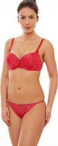 Daisy Met Kant G-String - Maat XL - Rood