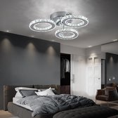 Luxe Hanglamp - Kristallen Chandelier / Kroonluchter met ringen - Elegante verlichting  - Kristal