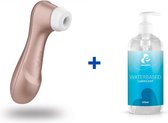 Satisfyer Pro 2 Next Generation - Luchtdruk Vibrator + EasyGlide Waterbasis Glijmiddel  - 500ml