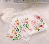 50x Sacs transparents de remerciement 14 x 14 cm avec bande adhésive - Sachets cadeaux en plastique cellophane - Sachets de bonbons - Sachets de biscuits - Cookie - Merci - Merci - 4You Webventures