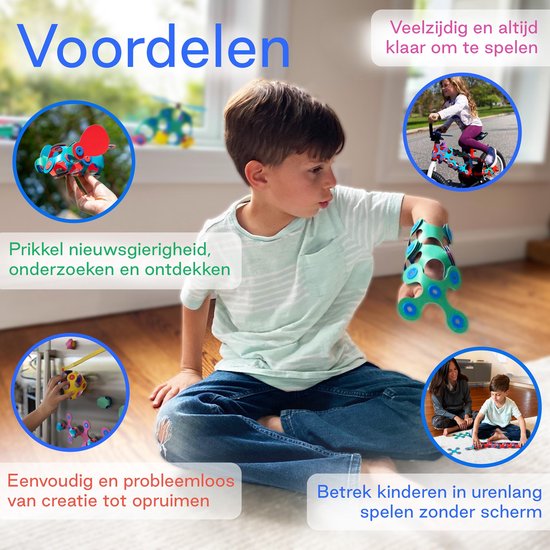 Clixo Crew 30 stuks set (roze/geel)- flexibel magnetisch speelgoed– combinatie van origami en bouwspeelgoed-montessori speelgoed- educatief speelgoed- speelgoed 4,5,6,7,8 jaar jongens en meisjes